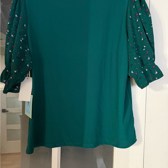 Teal Puff Sleeve Women's Top by CeCe size Large New With Tags NWT - Picture 7 of 7